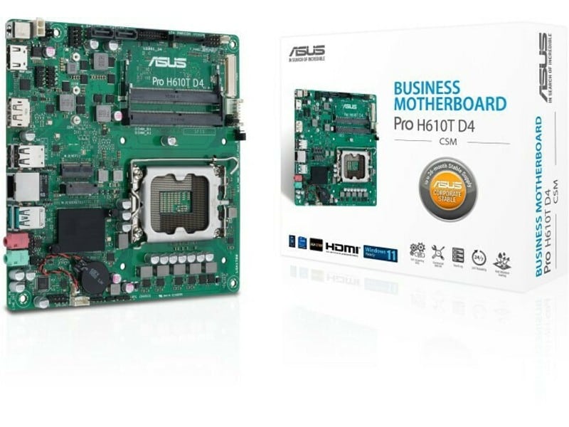 Asus Pro H610t D4 Csm Motherboard Mini ITX με Intel 1700 Socket <span style="color: white; visibility:visible;">4711081679851</span>