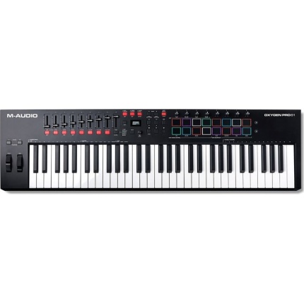 M-Audio Midi Controller Oxygen Pro 61 με 61 Πλήκτρα σε Μαύρο Χρώμα <span style="color: white; visibility:visible;">0694318025147</span>