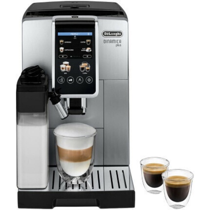 De'Longhi Dinamica Plus Αυτόματη Μηχανή Espresso 1450W Πίεσης 15bar για Cappuccino με Μύλο Άλεσης Ασημί <span style="color: white; visibility:visible;">8004399027053</span>