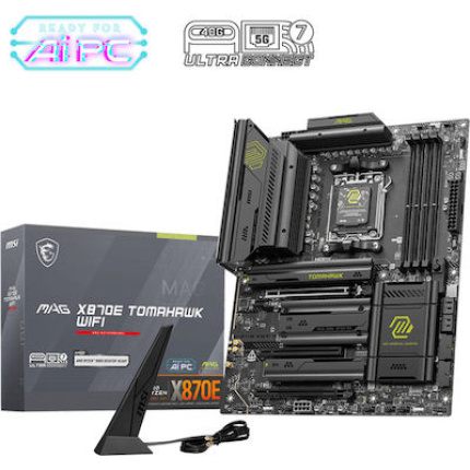 MSI MAG X870E Tomahawk WIFI Motherboard ATX με AMD AM5 Socket <span style="color: white; visibility:visible;">4711377291927</span>