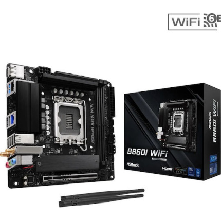 ASRock B860I WiFi Motherboard Mini ITX με Intel 1851 Socket <span style="color: white; visibility:visible;">4711581490321</span>