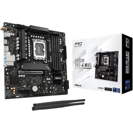 ASRock B860M Pro-A WiFi Motherboard Micro ATX με Intel 1851 Socket <span style="color: white; visibility:visible;">4711581490307</span>