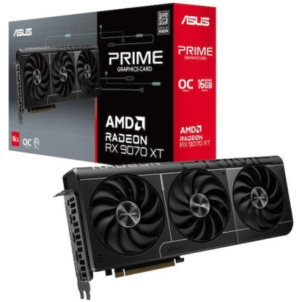Asus Radeon RX 9070 XT 16GB GDDR6 Prime OC Κάρτα Γραφικών 90YV0L71-M0NA00 <span style="color: white; visibility:visible;">4711387829585</span>