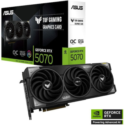 Asus GeForce RTX 5070 12GB GDDR7 TUF Gaming OC Κάρτα Γραφικών 90YV0LZ0-M0NA00 <span style="color: white; visibility:visible;">4711387849071</span>
