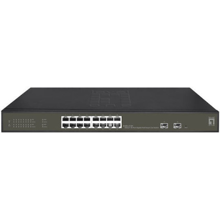 Level One GES-2118P L2 PoE+ Switch με 16 Θύρες Gigabit (1Gbps) Ethernet και 2 SFP Θύρες <span style="color: white; visibility:visible;">4015867229224</span>