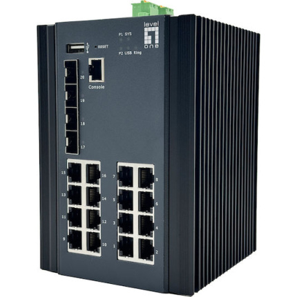Level One IGU-2071 Managed L2 Switch με 16 Θύρες Gigabit (1Gbps) Ethernet και 4 SFP Θύρες <span style="color: white; visibility:visible;">4015867238592</span>