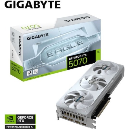 Gigabyte GeForce RTX 5070 12GB GDDR7 EAGLE OC ICE SFF 12G Κάρτα Γραφικών GV-N5070EAGLEOC ICE-12GD <span style="color: white; visibility:visible;">4719331355777</span>