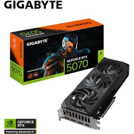 Gigabyte GeForce RTX 5070 12GB GDDR7 Windforce OC SFF Κάρτα Γραφικών GV-N5070WF3OC-12GD <span style="color: white; visibility:visible;">4719331355715</span>