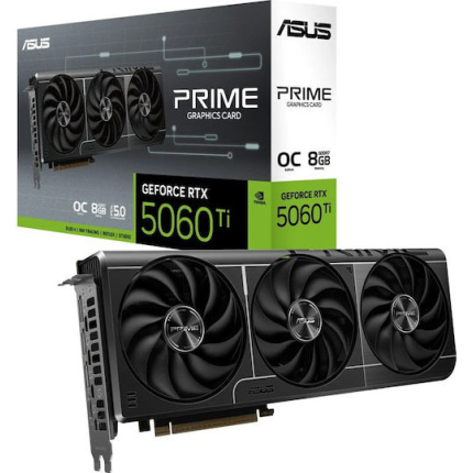 Asus GeForce RTX 5060 Ti 8GB GDDR7 Prime OC Edition Κάρτα Γραφικών 90YV0MP0-M0NA00 <span style="color: white; visibility:visible;">4711387994207</span>