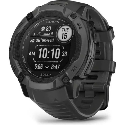 Garmin Instinct 2X Solar 50mm Αδιάβροχο Smartwatch με Παλμογράφο (Graphite) 0753759319328