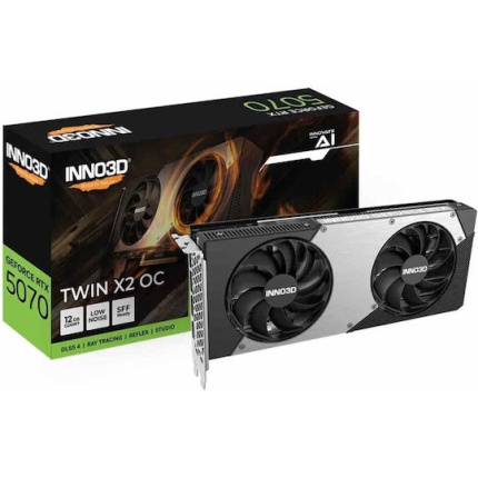 Inno 3D GeForce RTX 5070 12GB GDDR7 Twin X2 Κάρτα Γραφικών N50702-12D7-195064N <span style="color: white; visibility:visible;">8886307700346</span>