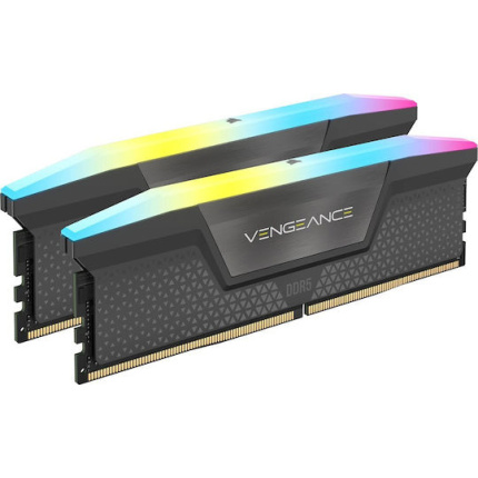 Corsair Vengeance RGB EXPO DDR5 32GB RAM με 2x16GB Modules και Ταχύτητα 6400 για Desktop CMH32GX5M2B6400Z32 <span style="color: white; visibility:visible;">0840440490999</span>