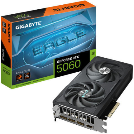 Gigabyte GeForce RTX 5060 8GB GDDR7 Eagle OC Κάρτα Γραφικών GV-N5060EAGLE OC-8GD <span style="color: white; visibility:visible;">4719331356439</span>