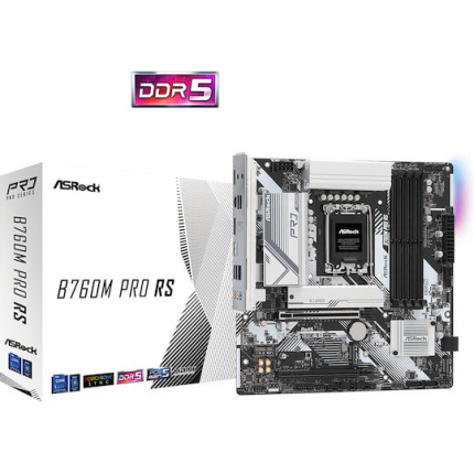 ASRock B760M Pro RS Motherboard Micro ATX με Intel 1700 Socket <span style="color: white; visibility:visible;">4710483942723</span>