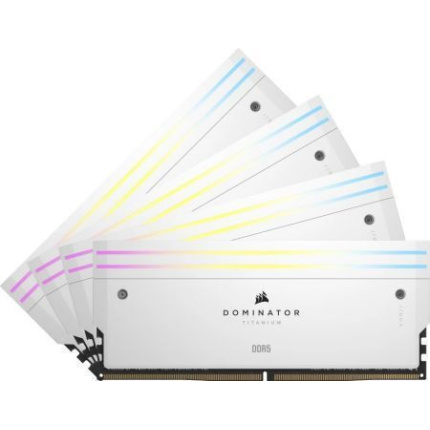 Corsair Dominator Titanium RGB XMP White DDR5 64GB RAM με 4x16GB Modules και Ταχύτητα 6000 για Desktop CMP64GX5M4B6000C36W <span style="color: white; visibility:visible;">0840006674863</span>