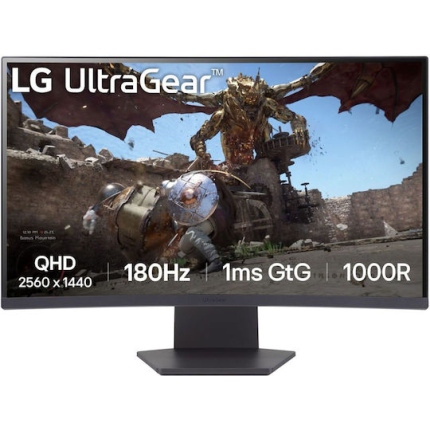 LG UltraGear 27GS60QX-B VA HDR Curved Monitor 27" QHD 2560x1440 180Hz με Χρόνο Απόκρισης 1ms GTG 8806096175286