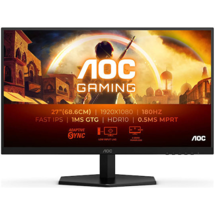 AOC 27G42E IPS HDR Monitor 27" FHD 1920x1080 180Hz με Χρόνο Απόκρισης 1ms GTG <span style="color: white; visibility:visible;">4038986642590</span>