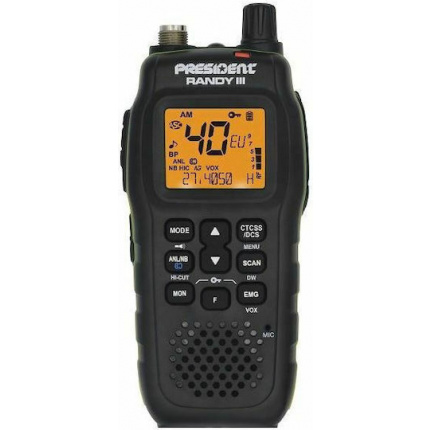 President Randy III CB Αυτοκινήτου 4W με Μονόχρωμη Οθόνη <span style="color: white; visibility:visible;">3435991128117</span>