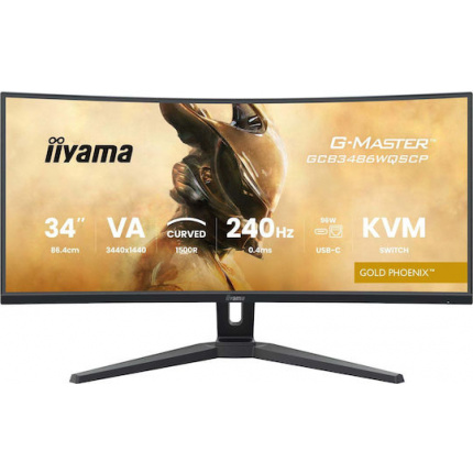 Iiyama GCB3486WQSCP-B1 Ultrawide VA Curved Monitor 34" QHD 3440x1440 <span style="color: white; visibility:visible;">4948570125173</span>
