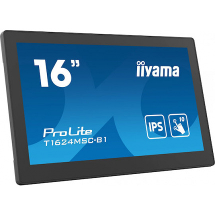Iiyama Prolite T1624MSC-B1 IPS Touch Φορητό Monitor 15.6" FHD 1920x1080 με Χρόνο Απόκρισης 25ms GTG <span style="color: white; visibility:visible;">4948570120451</span>