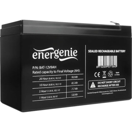 Gembird 12V, 9 Ah Sealed Lead Acid (VRLA) Black 8716309071840