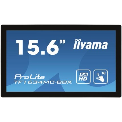 Iiyama POS Monitor ProLite 15.6" IPS με Ανάλυση 1920x1080 TF1634MC-B8X 4948570118342
