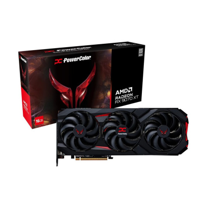 PowerColor Radeon RX 9070 XT 16GB GDDR6 Red Devil Κάρτα Γραφικών RX9070XT 16G-E/OC <span style="color: white; visibility:visible;">4713436175735</span>