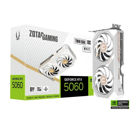 Zotac GeForce RTX 5060 8GB GDDR7 Twin Edge OC White Κάρτα Γραφικών ZT-B50600Q-10M <span style="color: white; visibility:visible;">8886307701510</span>