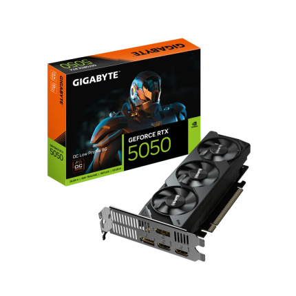 Gigabyte GeForce RTX 5050 8GB GDDR6 OC Low Profile Κάρτα Γραφικών GV-N5050OC-8GL <span style="color: white; visibility:visible;">4719331356736</span>