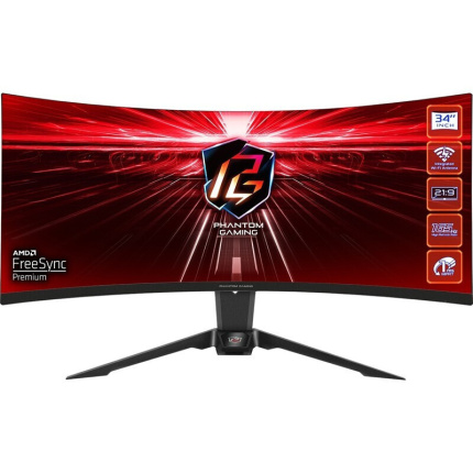 ASRock PG34WQ15R2B Ultrawide VA HDR Curved Gaming Monitor 34" QHD 3440x1440 165Hz 4710483938054