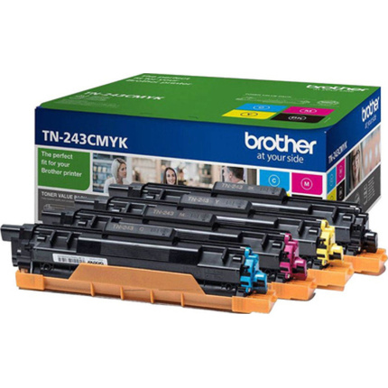 Brother TN-243 Γνήσιο Multipack Toner Laser Εκτυπωτή Μαύρο/Κίτρινο/Κυανό/Ματζέντα 4τμχ (TN-243CMYK) <span style="color: white; visibility:visible;">4977766787611</span>