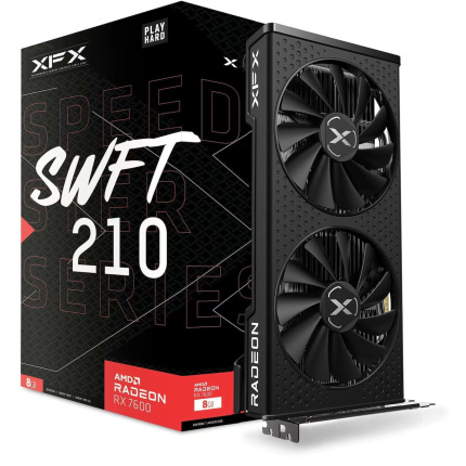 XFX Radeon RX 7600 8GB GDDR6 Speedster SWFT 210 Κάρτα Γραφικών RX-76PSWFTFY <span style="color: white; visibility:visible;">0840191500725</span>