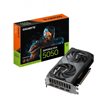 Gigabyte GeForce RTX 5050 8GB GDDR6 Windforce OC Κάρτα Γραφικών GV-N5050WF2OC-8GD <span style="color: white; visibility:visible;">4719331356743</span>