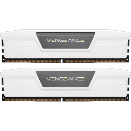 Corsair Vengeance White DDR5 64GB RAM με 2x32GB Modules και Ταχύτητα 5200 για Desktop CMK64GX5M2B5200C40W 0840006663546