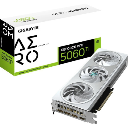 Gigabyte GeForce RTX 5060 Ti 16GB GDDR7 Aero OC White Κάρτα Γραφικών GV-N506TAERO OC-16GD <span style="color: white; visibility:visible;">4719331356033</span>