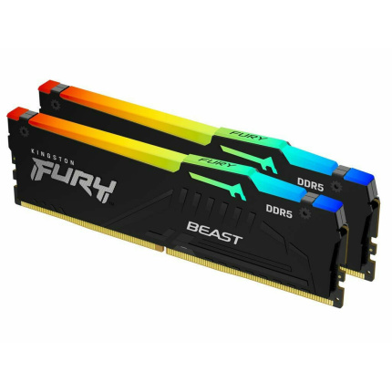 Kingston Fury Beast RGB DDR5 32GB RAM με 2x16GB Modules και Ταχύτητα 5200 για Desktop KF552C40BBAK2-32 <span style="color: white; visibility:visible;">0740617328561</span>
