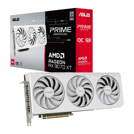 Asus Radeon RX 9070 XT 16GB GDDR6 Prime OC White Κάρτα Γραφικών 90YV0L75-M0NA00 <span style="color: white; visibility:visible;">4711636234245</span>