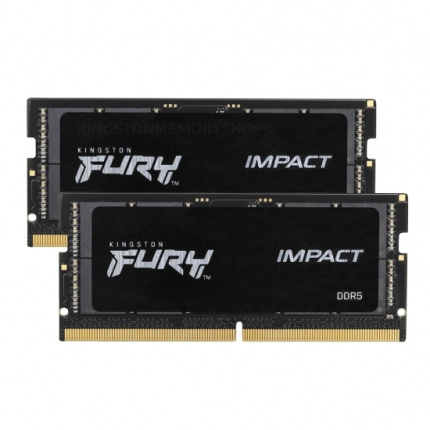 Kingston Fury Impact DDR5 32GB RAM με 2x16GB Modules και Ταχύτητα 4800 για Laptop KF548S38IBK2-32 0740617326147