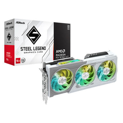 ASRock Radeon RX 9060 XT 16GB GDDR6 Steel Legend OC Κάρτα Γραφικών 90-GA5JZZ-00UANF <span style="color: white; visibility:visible;">4711581490857</span>