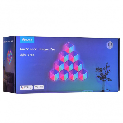 Govee H6066 Διακοσμητικό Φωτιστικό με Φωτισμό RGB Hexagon LED Λευκό 10τμχ H6066302 <span style="color: white; visibility:visible;">6974316992158</span>