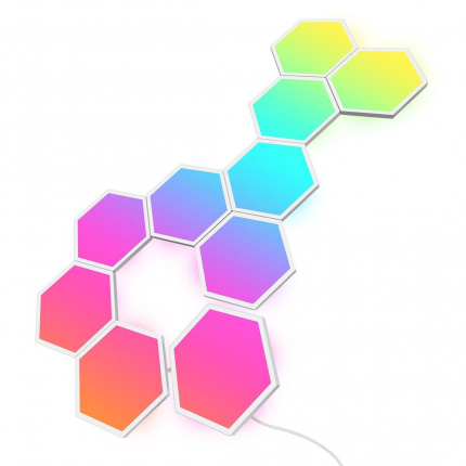 Govee WiFi Διακοσμητικό Φωτιστικό με Φωτισμό RGB Hexagon LED Λευκό 10τμχ B6061301 <span style="color: white; visibility:visible;">6974316991038</span>