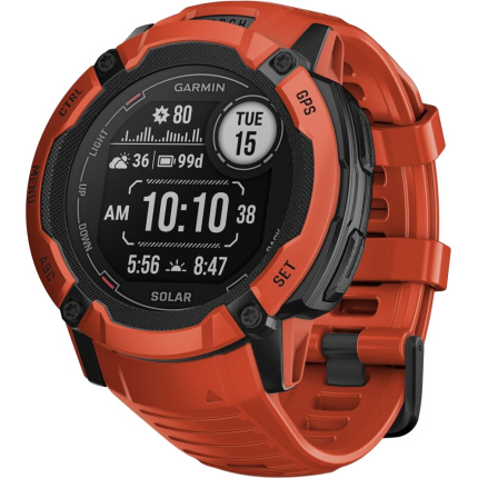 Garmin Instinct 2X Solar 50mm Αδιάβροχο Smartwatch με Παλμογράφο (Flame Red) <span style="color: white; visibility:visible;">0753759319335</span>