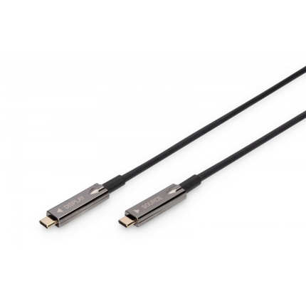 Digitus USB 2.0 Cable USB-C male - USB-C male Μαύρο 20m (AK-330160-200-S) 4016032482635