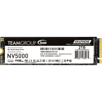 TeamGroup NV5000 SSD 2TB M.2 NVMe PCI Express 4.0 TM8FGM002T0C101 <span style="color: white; visibility:visible;">4711430808543</span>