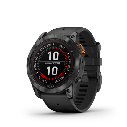 Garmin Fenix 7X Pro Solar Stainless Steel 51mm Αδιάβροχο Smartwatch με Παλμογράφο (Slate Grey with Black Band) <span style="color: white; visibility:visible;">0753759317836</span>
