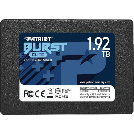 Patriot Burst Elite SSD 1.9TB 2.5'' SATA III PBE192TS25SSDR <span style="color: white; visibility:visible;">0814914027776</span>