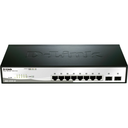 D-Link DGS-1210-10 Managed L2 Switch με 8 Θύρες Gigabit (1Gbps) Ethernet και 2 SFP Θύρες <span style="color: white; visibility:visible;">0790069467707</span>