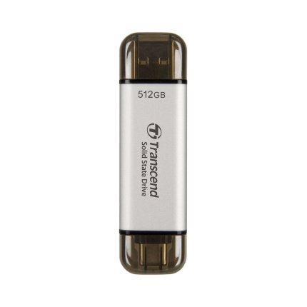 Transcend ESD310S 512GB USB 3.2 SSD Stick με σύνδεση USB-C & USB-A Ασημί <span style="color: white; visibility:visible;">0760557863274</span>