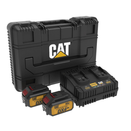 CAT Set 2 Μπαταρίες λιθίου 18V 4Ah με διπλό φορτιστή & βαλίτσα DXK900 <span style="color: white; visibility:visible;">6925387192787</span>