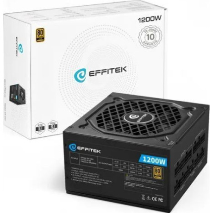 Effitek EG-1200 1200W Μαύρο Τροφοδοτικό Υπολογιστή Full Modular 80 Plus Gold <span style="color: white; visibility:visible;">4262478810024</span>